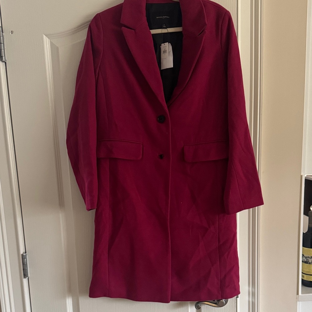 Women's Fuschia Banana Republic Coat NWT